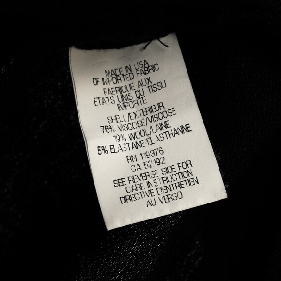 Helmut Lang Black Fold Over Draped Viscose-Blend Top - Picture 9 of 10